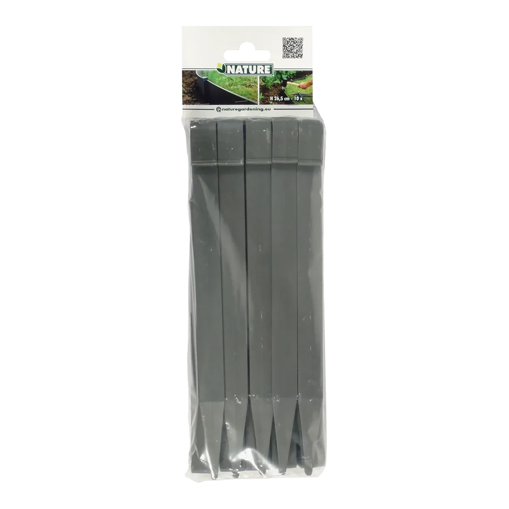 Borderrandpennen 26,7cm - 10 Stuks - Grijs - Nature 4 Borderrandpennen 26,7cm - 10 Stuks - Grijs - Nature - Afbeelding 2